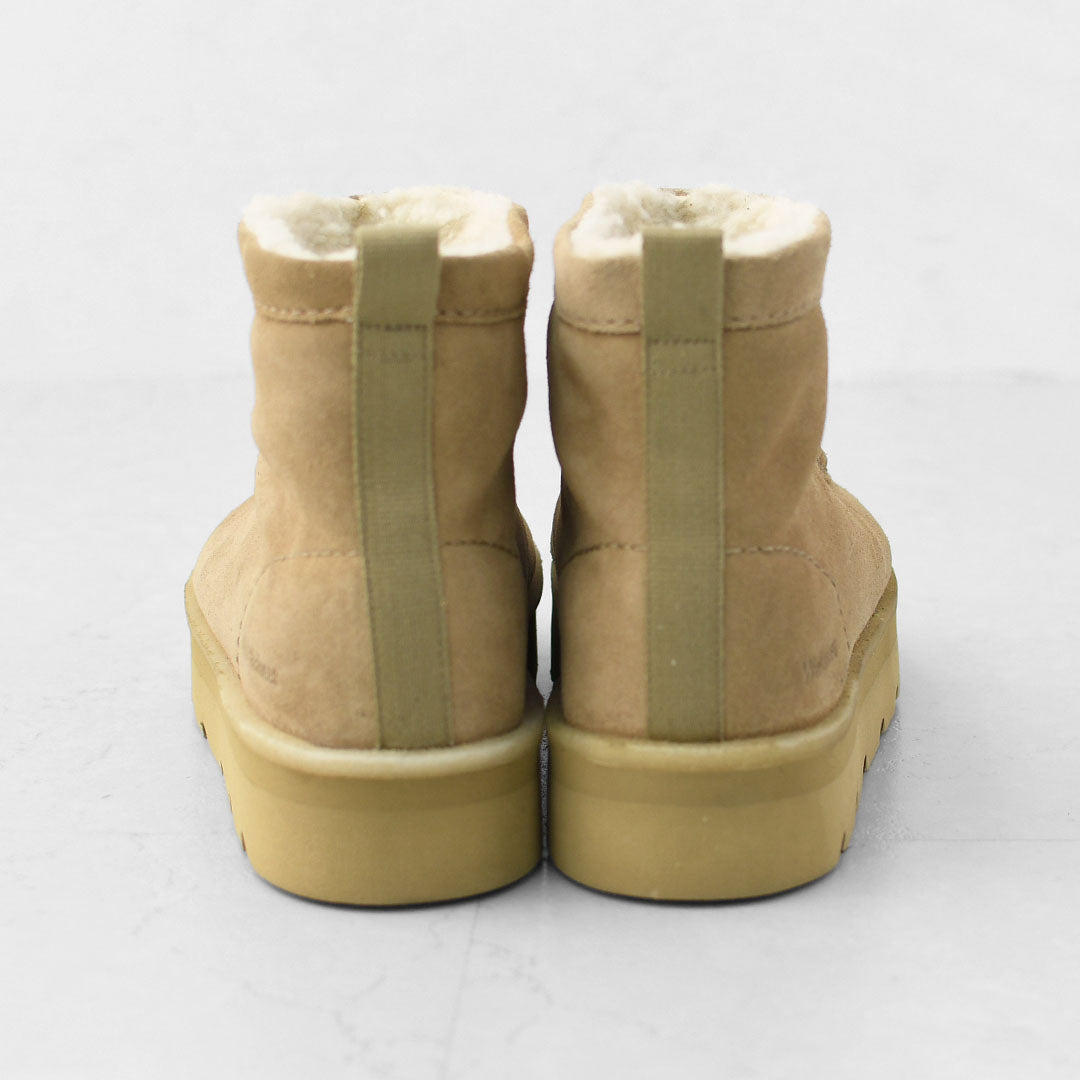 Clarks [クラークス正規販売店] Meare Rooey [26182505/26182839] メアルーイ・ダークサンドラインド・ブラックスエードラインド・レディースブーツ・ショートブーツ・プルオンブーツ・スエード・カジュアル・LADY'S [2025AW]