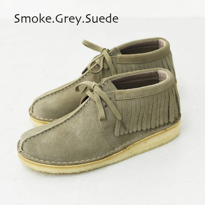 Clarks [クラークス正規販売店] Trek Fringe [26182843] トレックフリンジ ・スモークグレースエード・レディースブーツ・ショートブーツ・スエード・カウレザー・カジュアル・LADY'S [2025AW]