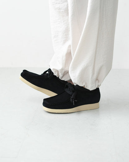 Clarks [クラークス正規販売店] Wallabee Lite-Black.Suede- [26328081] ワラビーライト-ブラックシェード-・スエードローファー・レディースローファー・スエード・EVAソール・モカシン・メープル・カジュアル・LADY'S [2026AW]