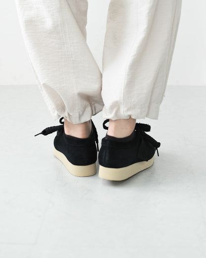 Clarks [クラークス正規販売店] Wallabee Lite-Black.Suede- [26328081] ワラビーライト-ブラックシェード-・スエードローファー・レディースローファー・スエード・EVAソール・モカシン・メープル・カジュアル・LADY'S [2026AW]