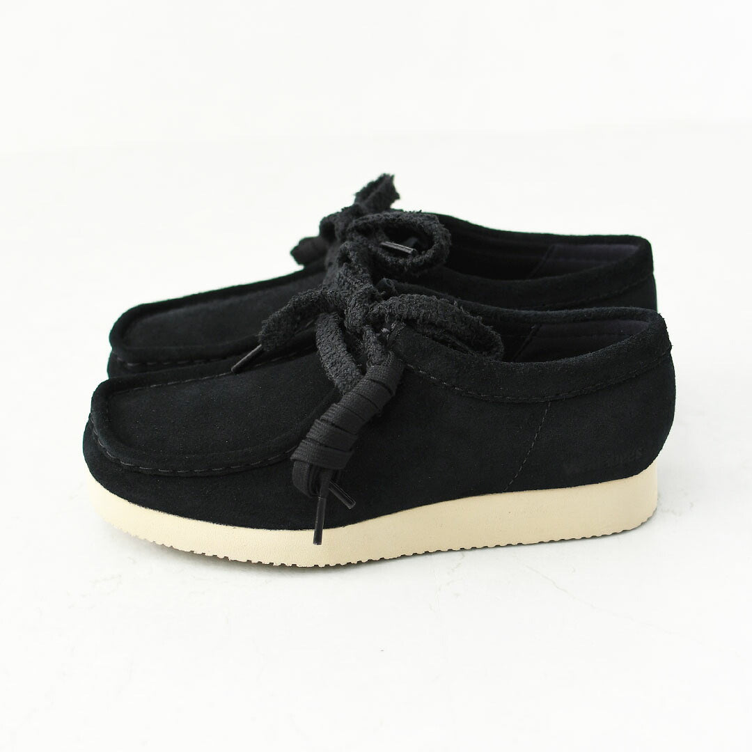 Clarks [クラークス正規販売店] Wallabee Lite-Black.Suede- [26328081] ワラビーライト-ブラックシェード-・スエードローファー・レディースローファー・スエード・EVAソール・モカシン・メープル・カジュアル・LADY'S [2026AW]