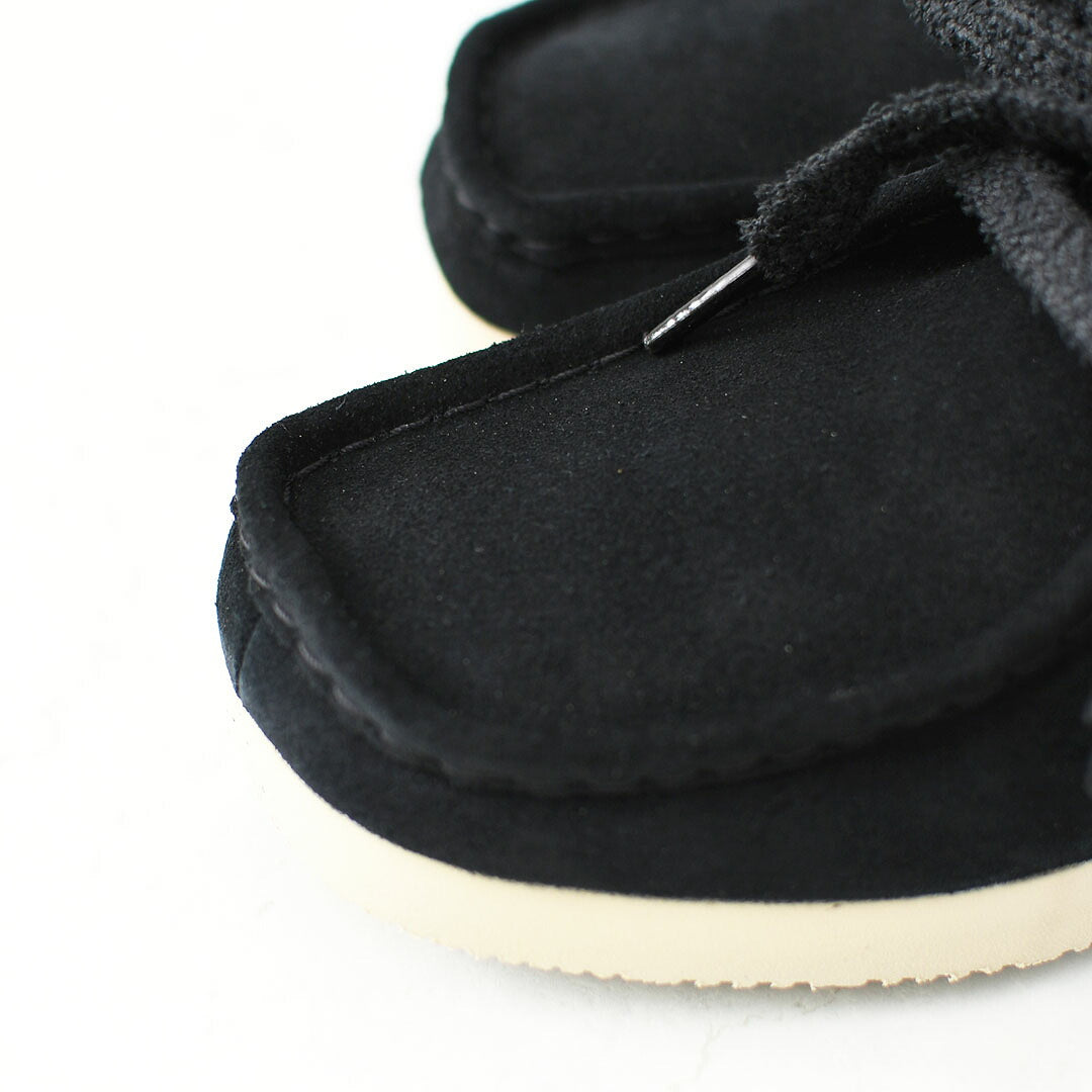Clarks [クラークス正規販売店] Wallabee Lite-Black.Suede- [26328081] ワラビーライト-ブラックシェード-・スエードローファー・レディースローファー・スエード・EVAソール・モカシン・メープル・カジュアル・LADY'S [2026AW]
