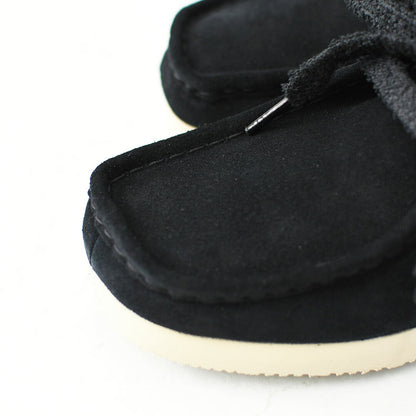 Clarks [クラークス正規販売店] Wallabee Lite-Black.Suede- [26328081] ワラビーライト-ブラックシェード-・スエードローファー・レディースローファー・スエード・EVAソール・モカシン・メープル・カジュアル・LADY'S [2026AW]