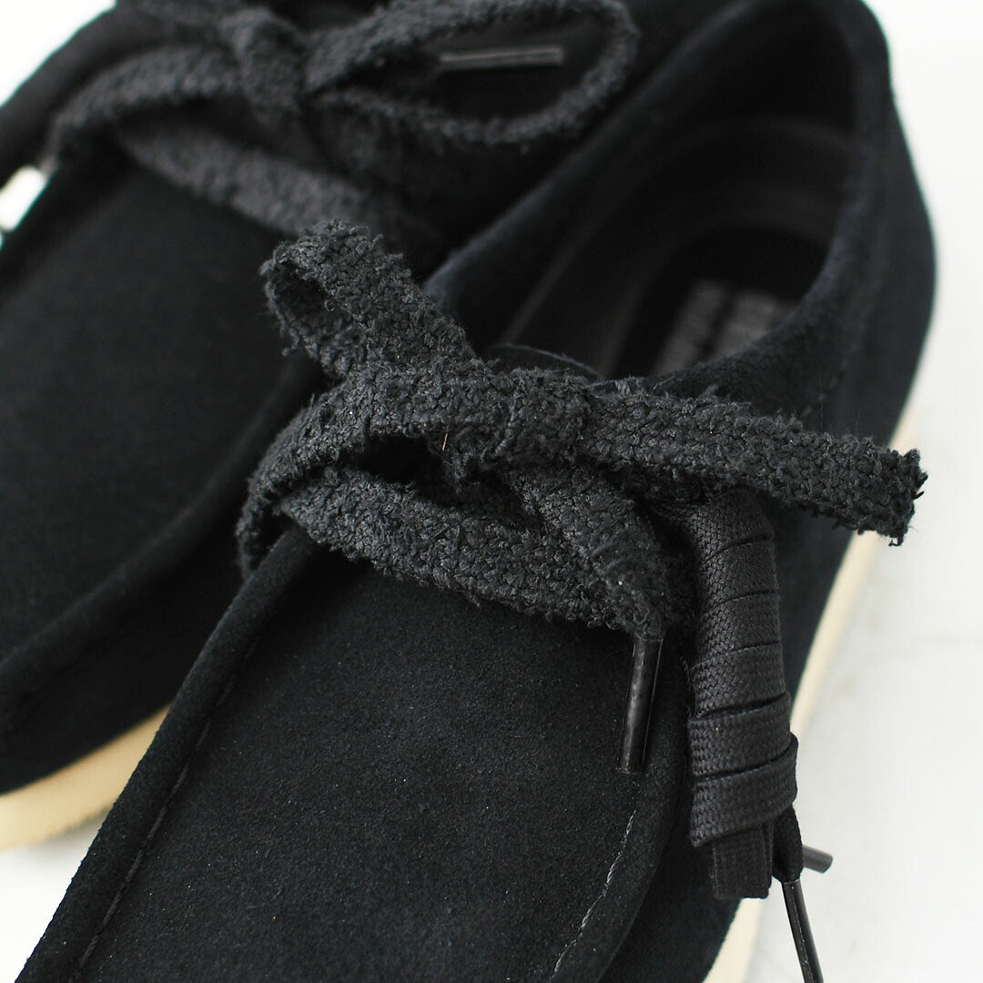 Clarks [クラークス正規販売店] Wallabee Lite-Black.Suede- [26328081] ワラビーライト-ブラックシェード-・スエードローファー・レディースローファー・スエード・EVAソール・モカシン・メープル・カジュアル・LADY'S [2026AW]
