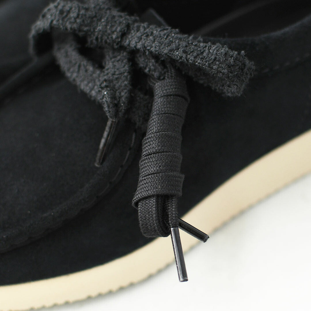 Clarks [クラークス正規販売店] Wallabee Lite-Black.Suede- [26328081] ワラビーライト-ブラックシェード-・スエードローファー・レディースローファー・スエード・EVAソール・モカシン・メープル・カジュアル・LADY'S [2026AW]