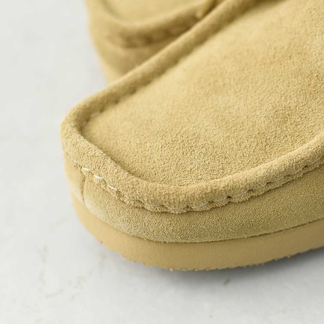 Clarks [クラークス正規販売店] Wallabee Lite-Maple.Suede- [26328081] ワラビーライト-メイプルシェード-・スエードローファー・レディースローファー・スエード・EVAソール・モカシン・メープル・カジュアル・LADY'S [2026AW]
