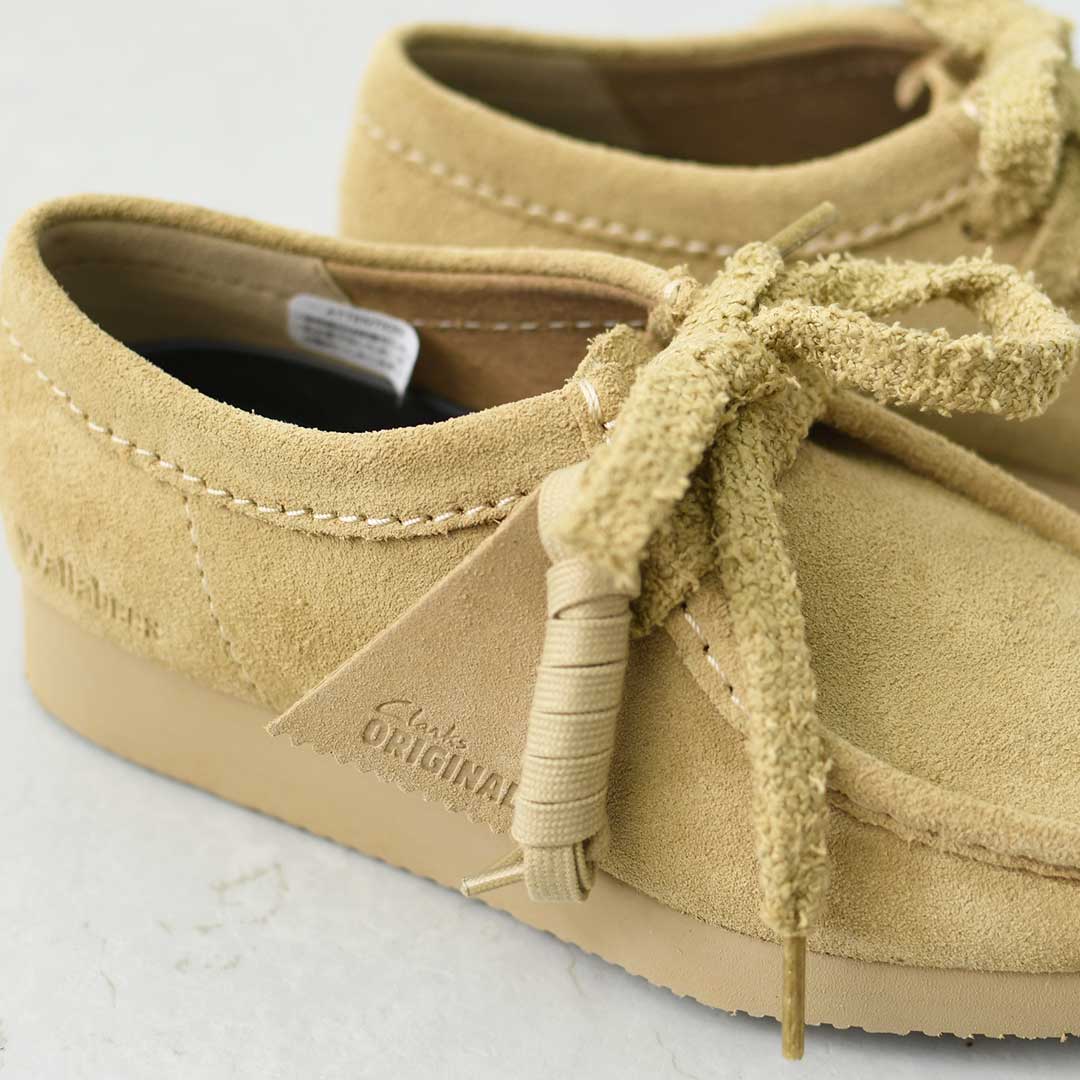 Clarks [クラークス正規販売店] Wallabee Lite-Maple.Suede- [26328081] ワラビーライト-メイプルシェード-・スエードローファー・レディースローファー・スエード・EVAソール・モカシン・メープル・カジュアル・LADY'S [2026AW]