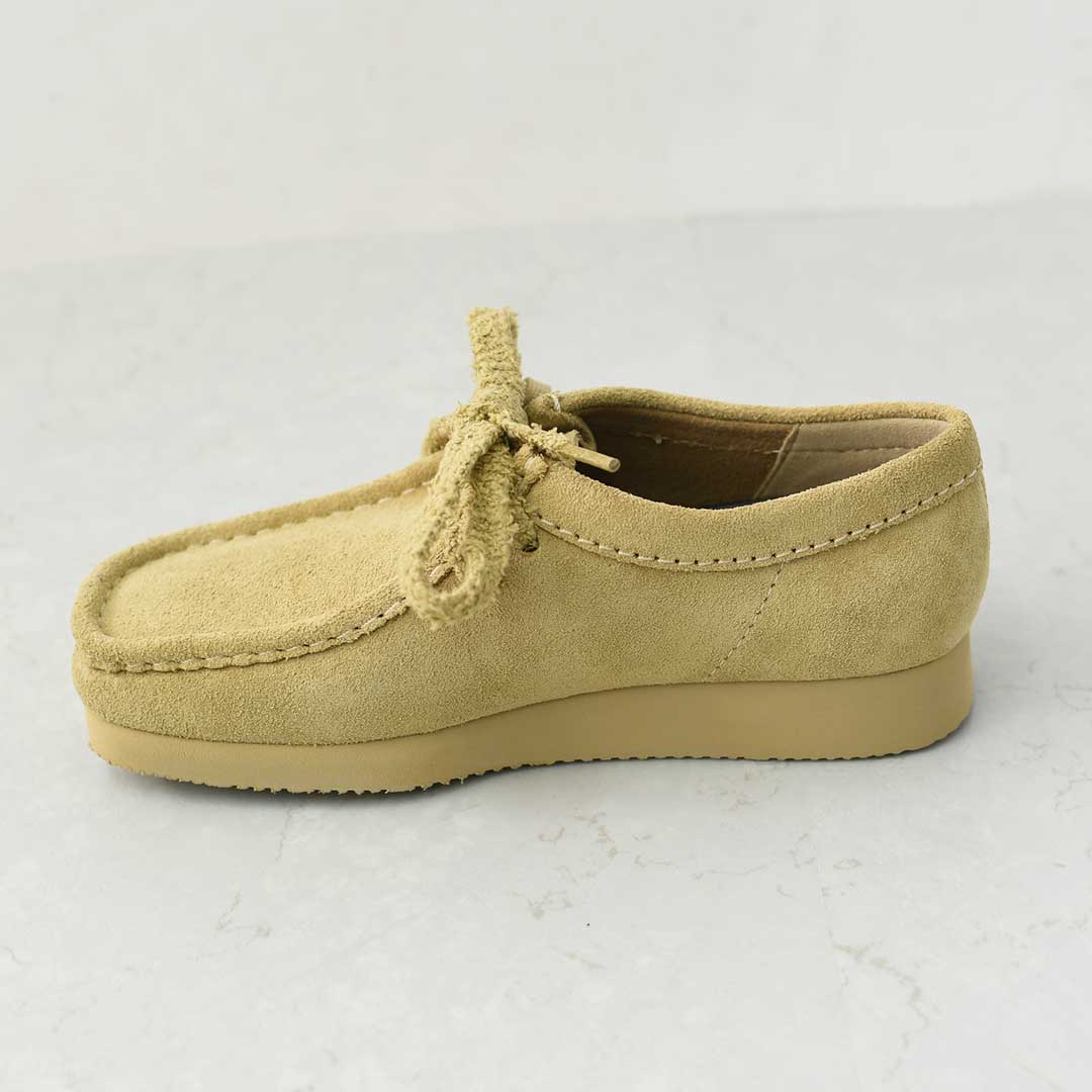 Clarks [クラークス正規販売店] Wallabee Lite-Maple.Suede- [26328081] ワラビーライト-メイプルシェード-・スエードローファー・レディースローファー・スエード・EVAソール・モカシン・メープル・カジュアル・LADY'S [2026AW]