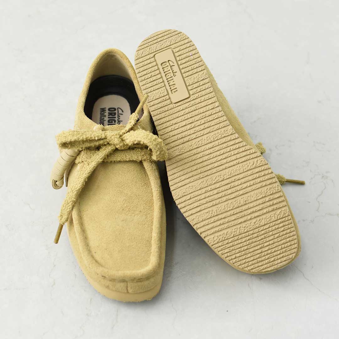 Clarks [クラークス正規販売店] Wallabee Lite-Maple.Suede- [26328081] ワラビーライト-メイプルシェード-・スエードローファー・レディースローファー・スエード・EVAソール・モカシン・メープル・カジュアル・LADY'S [2026AW]