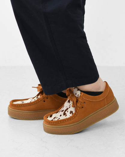 Clarks [クラークス正規販売店] Boxbee Walla. [26329295] ボックスビー ワラ・スクエア型・トゥボックス・モカシンシューズ・厚底シューズ・厚底・スエード・カジュアル・LADY'S [2026AW]