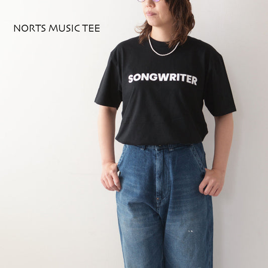 NORTS MUSIC TEE [ノーツ ミュージック ティー] PRINT TEE MUSIC -Songwriter- (As Worn By Thom Yorke, Radiohead) [songwriter] プリント ミュージック Tシャツ ソングライター [2024SS]