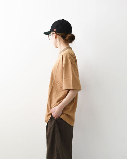 UNDYED [アンダイド] 30/-PV NECK TRIM-T [26S340B] 30/-PV ネック トリム T・オーガニックコットン・半袖Tシャツ・ゆったりシルエット・リラックス・キャンプ・アウトドア・MEN'S / LADY'S [2026SS]