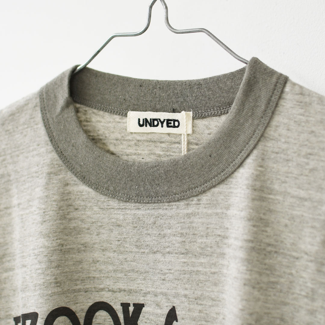 UNDYED [アンダイド] 30/-PV NECK TRIM-T [26S340B] 30/-PV ネック トリム T・オーガニックコットン・半袖Tシャツ・ゆったりシルエット・リラックス・キャンプ・アウトドア・MEN'S / LADY'S [2026SS]