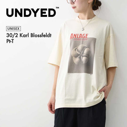 UNDYED [アンダイド] 30/2 Karl Blossfeldt Pt-T  [26S348A] 30/2カール・ブロスフェルト プリントT・オーガニックコットン・半袖Tシャツ・ゆったりシルエット・リラックス・キャンプ・アウトドア・MEN'S / LADY'S [2026SS]