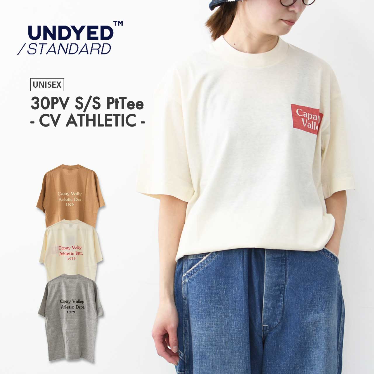 UNDYED [アンダイド] 30PV S/S PtTee(CV ATHLETIC) [UNS25SST001B] 30PVショートスリーブプリントTシャツ(CV ATHLETIC) [2025SS]