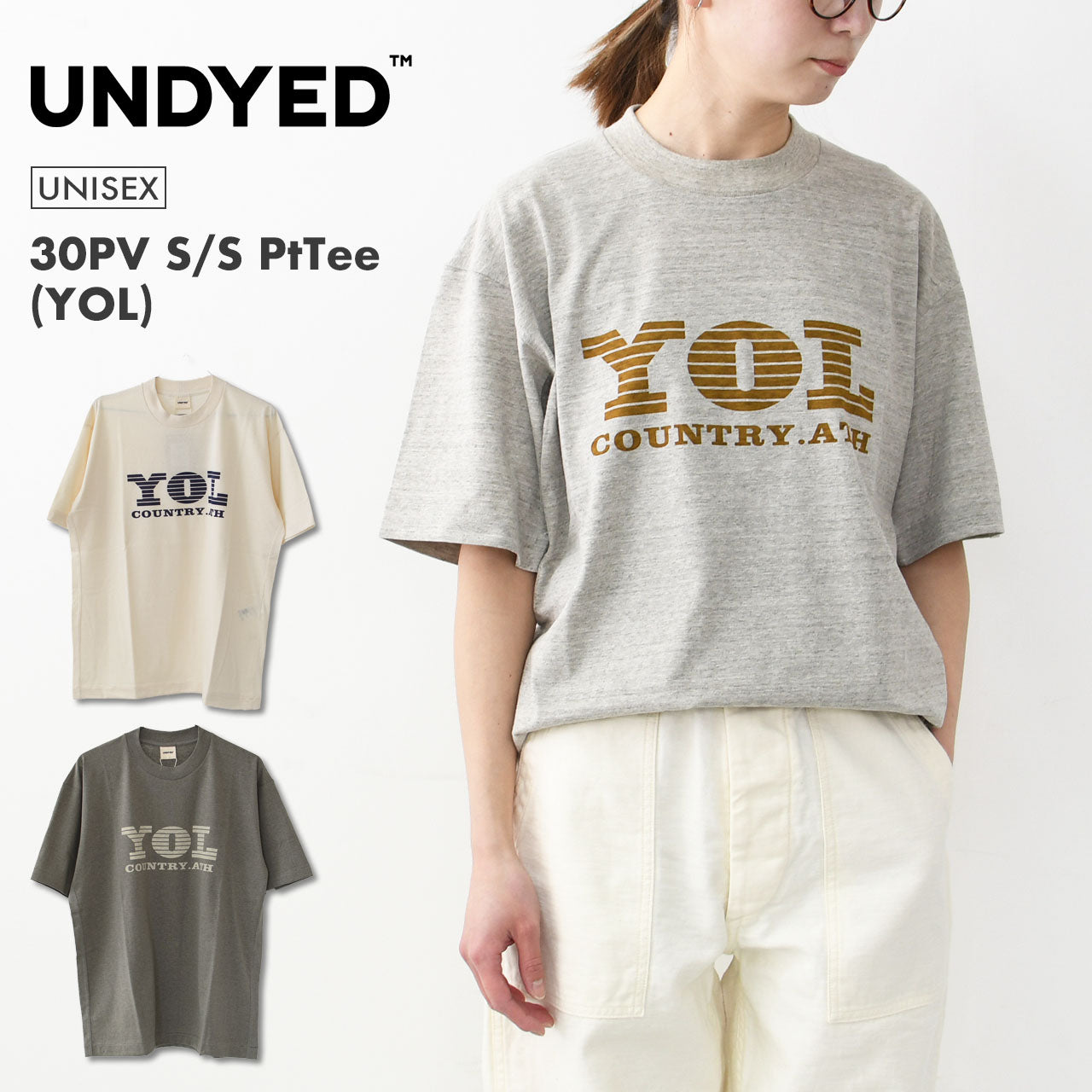 UNDYED [アンダイド] 30PV S/S PtTee(YOL) [UNS25SST001C] 30PVショートスリーブプリントTシャツ(YOL) [2025SS]
