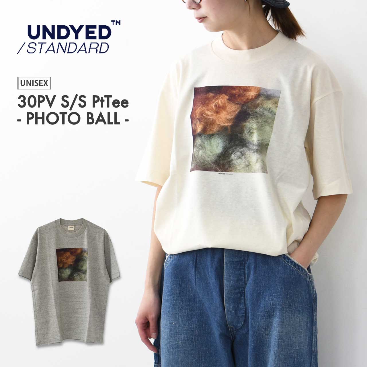 UNDYED [アンダイド] 30PV S/S PtTee(PHOTO BALL) [UNS25SST001G] 30PVショートスリーブプリントTシャツ(PHOTO BALL) [2025SS]