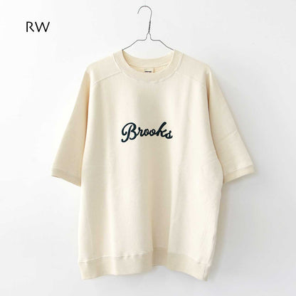 UNDYED [アンダイド] URAKE S/S EMB SWEAT (BROOKS) [UNS25SST008A] 裏毛ショートスリーブEMBスウェット(ブルックス) [2025SS]