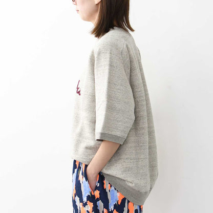 UNDYED [アンダイド] URAKE S/S EMB SWEAT (BROOKS) [UNS25SST008A] 裏毛ショートスリーブEMBスウェット(ブルックス) [2025SS]