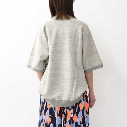 UNDYED [アンダイド] URAKE S/S EMB SWEAT (BROOKS) [UNS25SST008A] 裏毛ショートスリーブEMBスウェット(ブルックス) [2025SS]