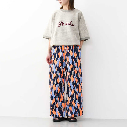 UNDYED [アンダイド] URAKE S/S EMB SWEAT (BROOKS) [UNS25SST008A] 裏毛ショートスリーブEMBスウェット(ブルックス) [2025SS]