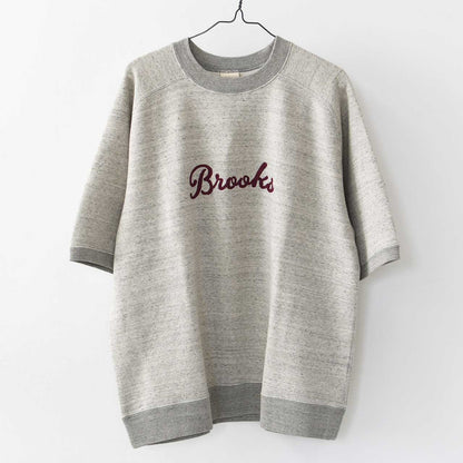 UNDYED [アンダイド] URAKE S/S EMB SWEAT (BROOKS) [UNS25SST008A] 裏毛ショートスリーブEMBスウェット(ブルックス) [2025SS]