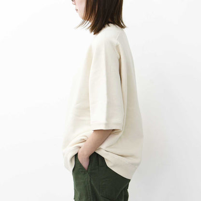 UNDYED [アンダイド] URAKE S/S  EMB SWEAT (YOLO) [UNS25SST008B] 裏毛ショートスリーブEMBスウェット(ヨロ) [2025SS]