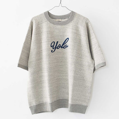 UNDYED [アンダイド] URAKE S/S  EMB SWEAT (YOLO) [UNS25SST008B] 裏毛ショートスリーブEMBスウェット(ヨロ) [2025SS]