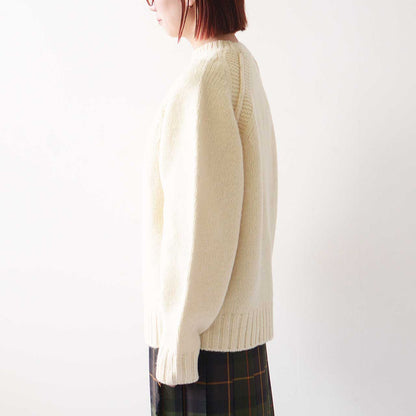 UNDYED [アンダイド] HIGHLANDWOOL RGRN CREW [USN24FKC100] ハイランドウールクルーネック [2024AW]