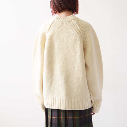 UNDYED [アンダイド] HIGHLANDWOOL RGRN CREW [USN24FKC100] ハイランドウールクルーネック [2024AW]
