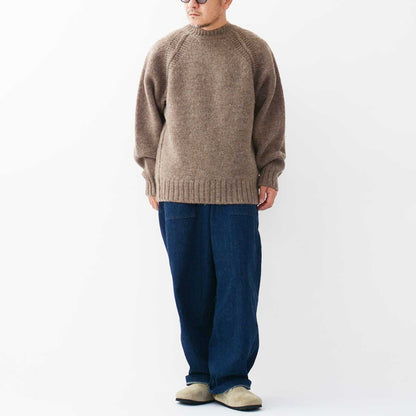 UNDYED [アンダイド] HIGHLANDWOOL RGRN CREW [USN24FKC100] ハイランドウールクルーネック [2024AW]