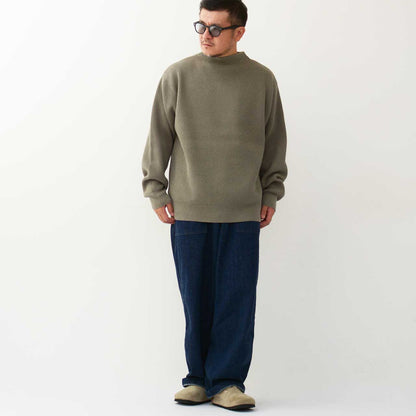 UNDYED [アンダイド] KNIT RIB MOCKNECK CREW [USN24FKC111] ニットリブモックネッククルー [2024AW]