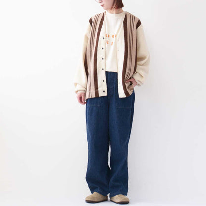 UNDYED [アンダイド] ALPACA STRIPE CDGN [USN24FKCD096] アルパカストライプカーディガン [2024AW]