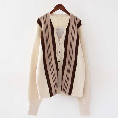UNDYED [アンダイド] ALPACA STRIPE CDGN [USN24FKCD096] アルパカストライプカーディガン [2024AW]