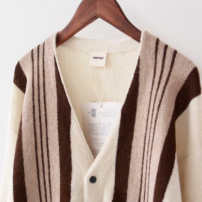 UNDYED [アンダイド] ALPACA STRIPE CDGN [USN24FKCD096] アルパカストライプカーディガン [2024AW]