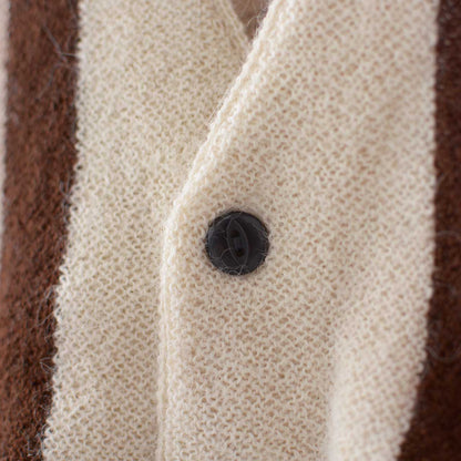 UNDYED [アンダイド] ALPACA STRIPE CDGN [USN24FKCD096] アルパカストライプカーディガン [2024AW]