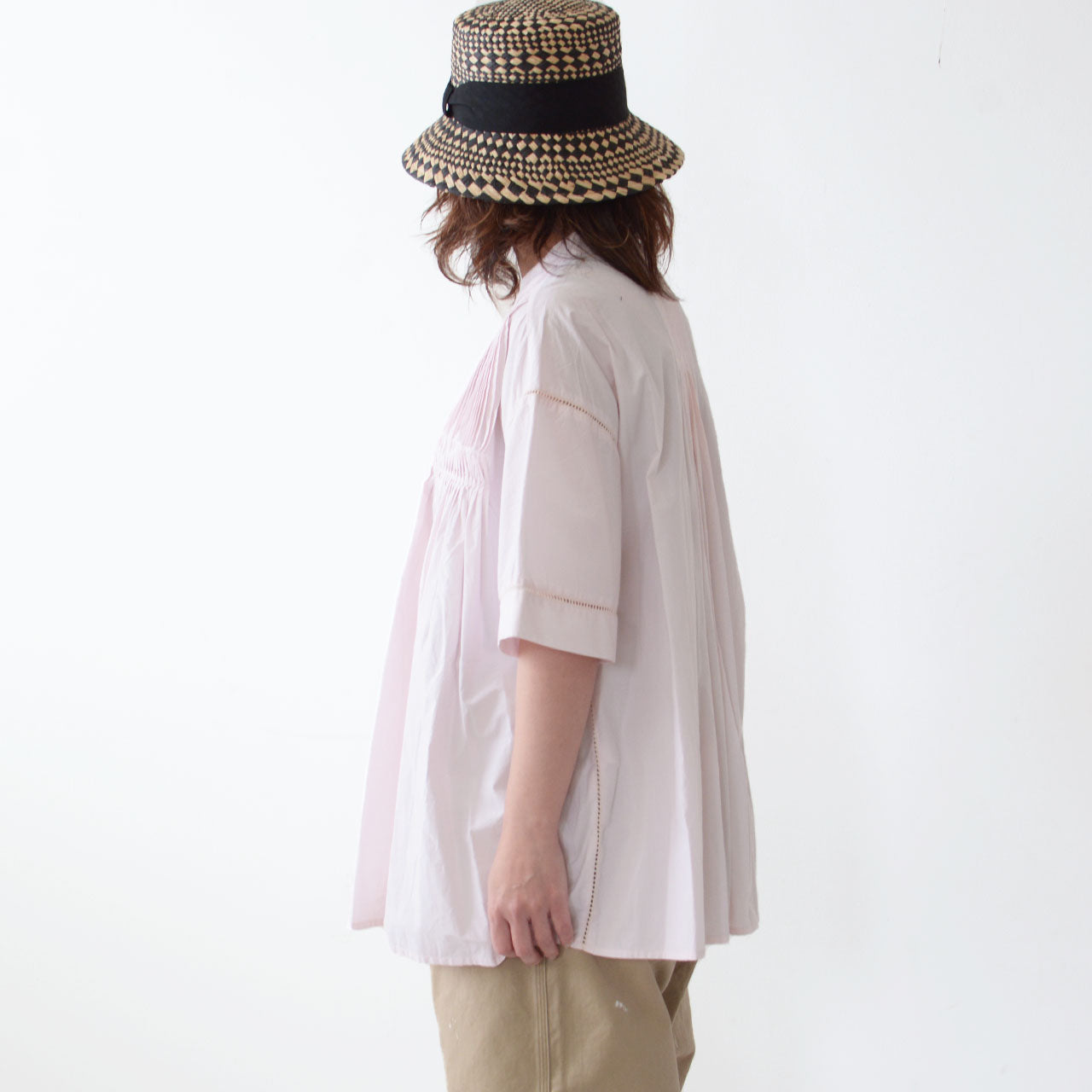 INDIA INDUSTRY [インディアインダストリー] W PIN TUCK SHIRT [ND-B0114POP] ピンタックシャツ [2024SS]