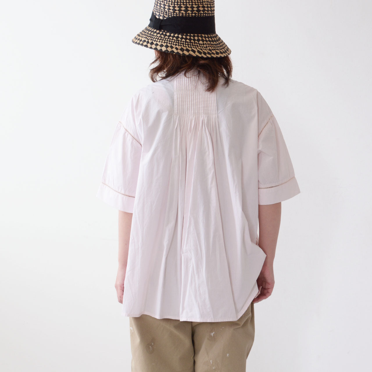 INDIA INDUSTRY [インディアインダストリー] W PIN TUCK SHIRT [ND-B0114POP] ピンタックシャツ [2024SS]