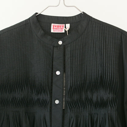 INDIA INDUSTRY [インディアインダストリー] Baran PIN TUCK SHIRT [ND-B0387POP] Bran ピンタックシャツ [2025SS]
