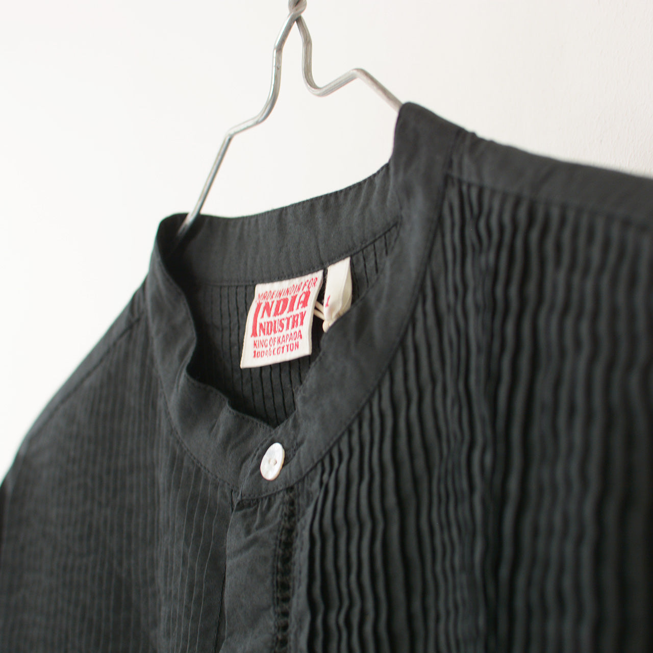 INDIA INDUSTRY [インディアインダストリー] W PIN TUCK SHIRT [ND-B0114POP] ピンタックシャツ [2024SS]