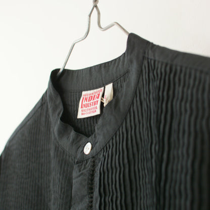 INDIA INDUSTRY [インディアインダストリー] Baran PIN TUCK SHIRT [ND-B0387POP] Bran ピンタックシャツ [2025SS]