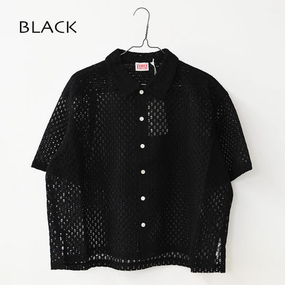 INDIA INDUSTRY [インディアインダストリー]  SHORT SLEEVE SHIRT-Cambay- [ND-B0376AJL] ショートスリーブシャツ・フラワーレース 半袖シャツ・総レース・レースシャツ・LADY'S [2026SS]