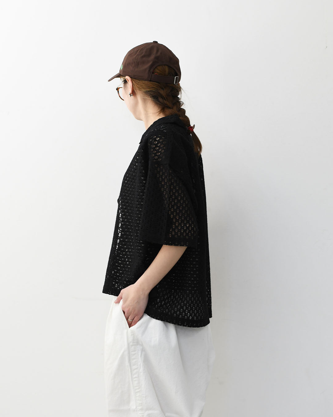 INDIA INDUSTRY [インディアインダストリー]  SHORT SLEEVE SHIRT-Cambay- [ND-B0376AJL] ショートスリーブシャツ・フラワーレース 半袖シャツ・総レース・レースシャツ・LADY'S [2026SS]