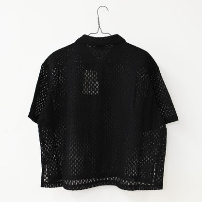 INDIA INDUSTRY [インディアインダストリー]  SHORT SLEEVE SHIRT-Cambay- [ND-B0376AJL] ショートスリーブシャツ・フラワーレース 半袖シャツ・総レース・レースシャツ・LADY'S [2026SS]
