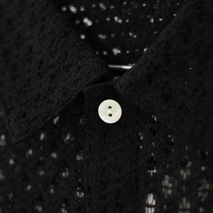 INDIA INDUSTRY [インディアインダストリー]  SHORT SLEEVE SHIRT-Cambay- [ND-B0376AJL] ショートスリーブシャツ・フラワーレース 半袖シャツ・総レース・レースシャツ・LADY'S [2026SS]