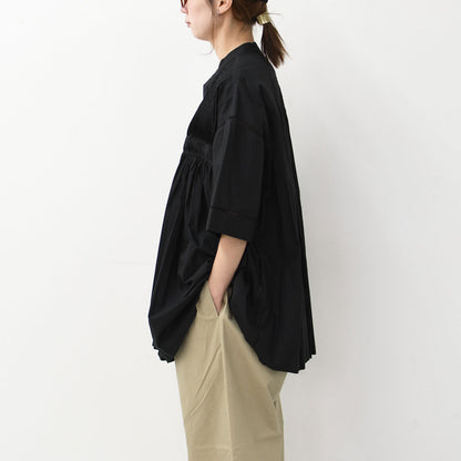 INDIA INDUSTRY [インディアインダストリー] Baran PIN TUCK SHIRT [ND-B0387POP] Bran ピンタックシャツ [2025SS]