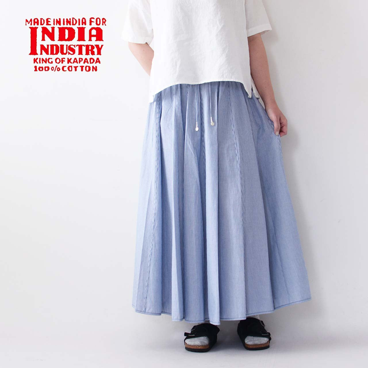 INDIA INDUSTRY [インディアインダストリー] COTTON CIRCULAR SKIRT [ND-F0029CLS] コットンサーキュラースカート [2024SS]