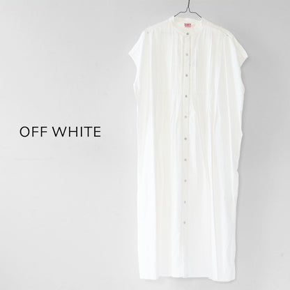 INDIA INDUSTRY [インディアインダストリー] Agra PIN TUCK SHIRT DRESS [ND-G0105POP] Agra ピンタックシャツドレス [2025SS]