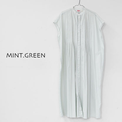 INDIA INDUSTRY [インディアインダストリー] Agra PIN TUCK SHIRT DRESS [ND-G0105POP] Agra ピンタックシャツドレス [2025SS]