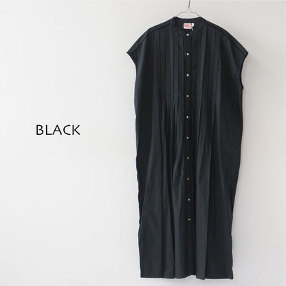 INDIA INDUSTRY [インディアインダストリー] Agra PIN TUCK SHIRT DRESS [ND-G0105POP] Agra ピンタックシャツドレス [2025SS]